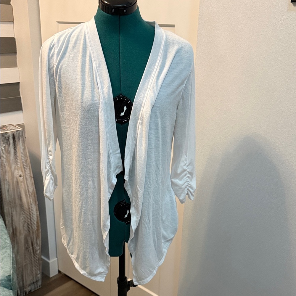 Soybu Cream Open Front Cardigan